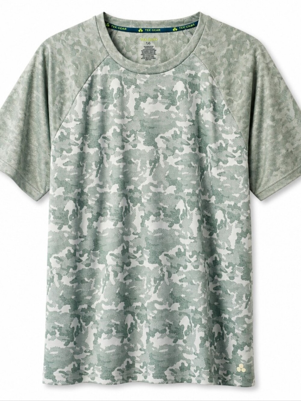 tek gear Sage Green Camo Short-Sleeve Tee XL #267
